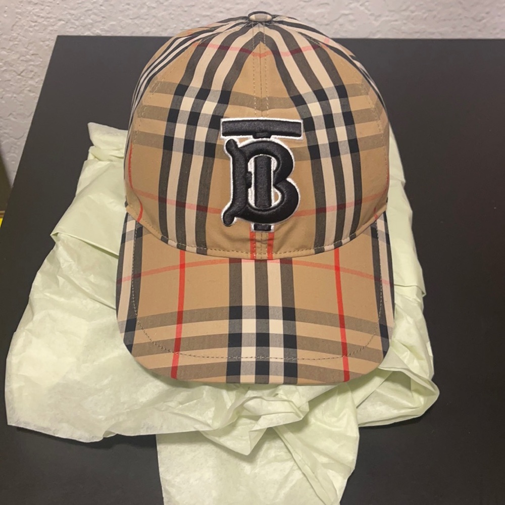 BURBERRY Icon Stripe Cotton Baseball Cap